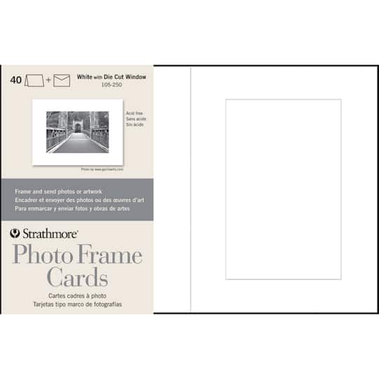 Strathmore&#xAE; White Photo Frame Cards &#x26; Envelopes, 5&#x22; x 7&#x22;